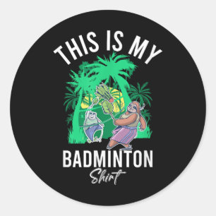 Pegatina Redonda Saltos del transbordador Badminton