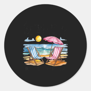 Pegatina Redonda Salty moms beach club chicas quieren tener sol ver