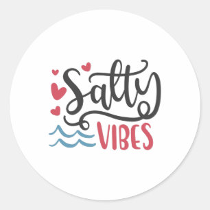 Pegatina Redonda Salty vibes
