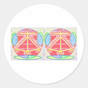 Pegatina Redonda SALUD doble: Karuna Reiki