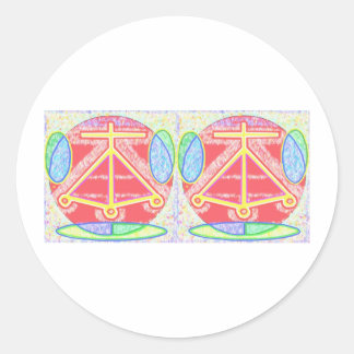Pegatina Redonda SALUD doble: Karuna Reiki