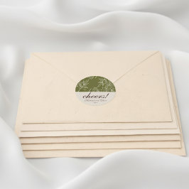 Pegatina Redonda ¡Salud Floral De Tono De Tierra! Boda personalizad