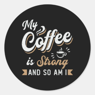 Pegatina Redonda Salud Mental Mi café es un regalo de conciencia fu