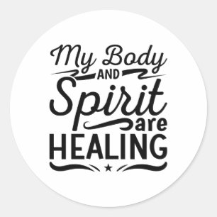 Pegatina Redonda Salud Mental Mi Cuerpo Y Ansiedad Espiritual