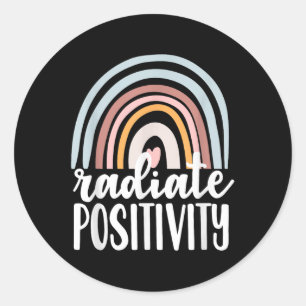 Pegatina Redonda Salud Mental Radiactiva Positiva S Enfermedad Ment