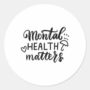 Pegatina Redonda Salud Mental S Conciencia De La Salud Mental _2