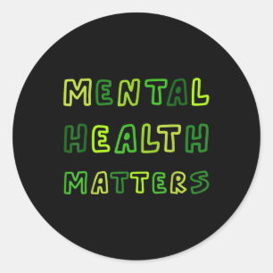 Pegatina Redonda Salud Mental S Conciencia Mes Apoyo Escuadrón De G