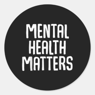 Pegatina Redonda Salud Mental S Depresión Cita De Apoyo A La Sensib