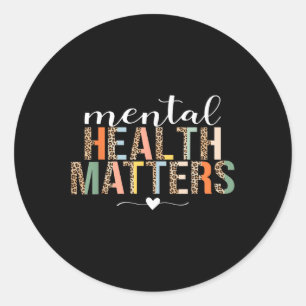Pegatina Redonda Salud Mental S Enfermedades Cerebrales Humanas Sen
