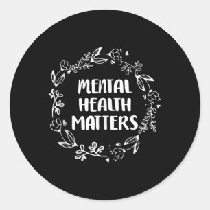 Pegatina Redonda Salud Mental S Sensibilización Tank De Prevención