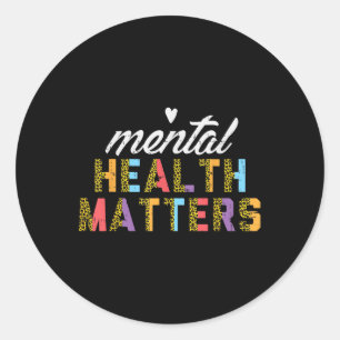 Pegatina Redonda Salud Mental S Sensibilización Terapia Mujeres Chi