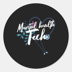 Pegatina Redonda Salud Mental Suicidio Sensibilización Mes Psiquiát