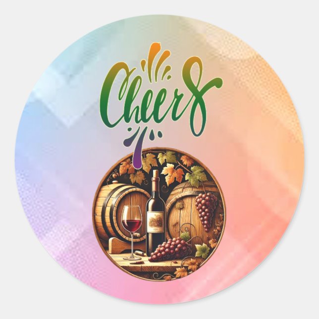 Pegatina Redonda Saludos (Anverso)