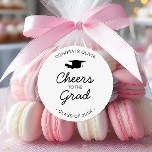 Pegatina Redonda Saludos a la Graduación Graduada de 2025