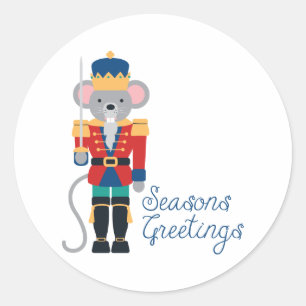 Pegatina Redonda Saludos de Nutcracker