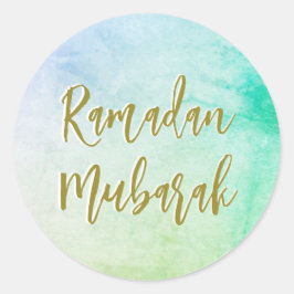 Pegatina Redonda Saludos de Ramadan Mubarak