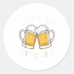 Pegatina Redonda Saludos Es Gracioso Beer Beer Lover _1