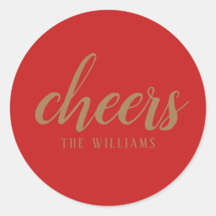 Pegatina Redonda Saludos Personalizados Vacaciones Pegatinas o Etiq