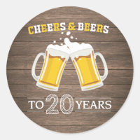 Saludos y cervezas rústicos a 20 años