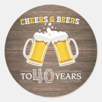 Saludos y cervezas rústicos a 40 años