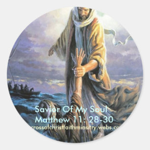 Pegatina Redonda Salvador de Jesús de mi alma