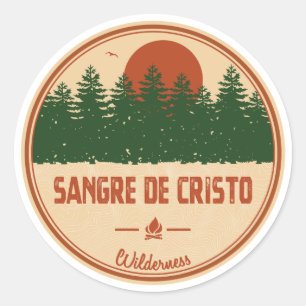 Pegatina Redonda Salvaje de Sangre De Cristo