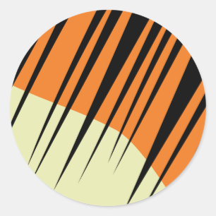 Pegatina Redonda Salvaje un Safari primer Fiesta de cumpleaños niño