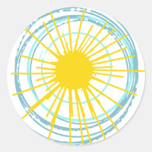 Pegatina Redonda Salvaje y libre eres mi sol