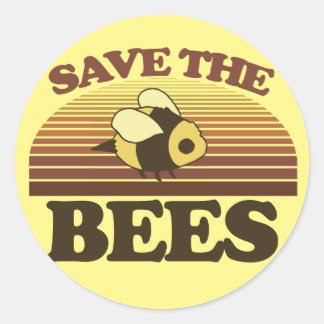 Pegatina Redonda Salvar a las abejas