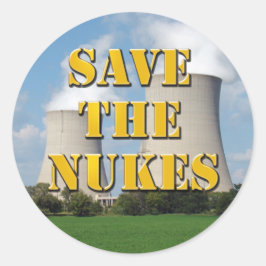 Pegatina Redonda Salvar A Las Nukes