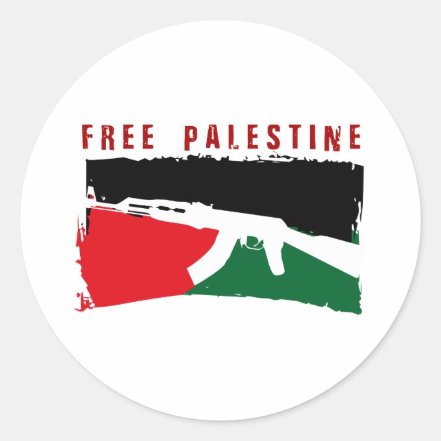 Pegatina Redonda Salvar a Palestina (Anverso)