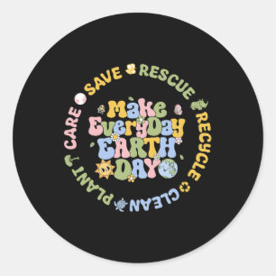 Pegatina Redonda Salvar Abejas Rescate Animales Reciclar Cuidados C