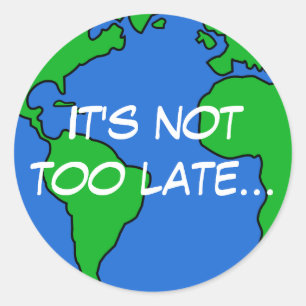 Pegatina Redonda Salvar al planeta