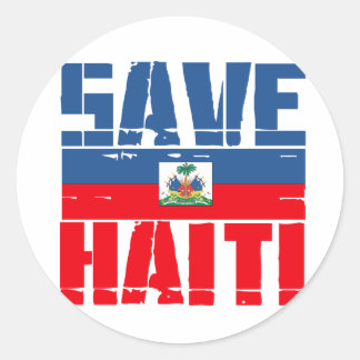 PEGATINA REDONDA SALVAR HAITÍ