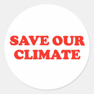 Pegatina Redonda Salvar nuestro clima