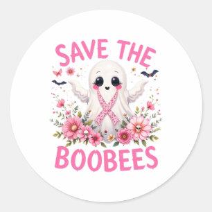 Pegatina Redonda Salven A Las Abejas De Boo Las Mujeres De Hallowee