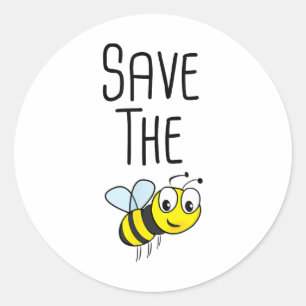 Pegatina Redonda Salven Las Abejas - Protección Ambiental Beeke