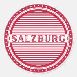 Pegatina Redonda Salzburg City Pride Emblem – Austria Identity