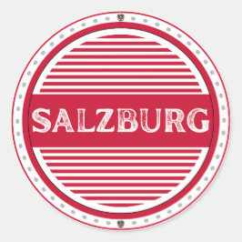 Pegatina Redonda Salzburg City Pride Emblem – Austrian Identity