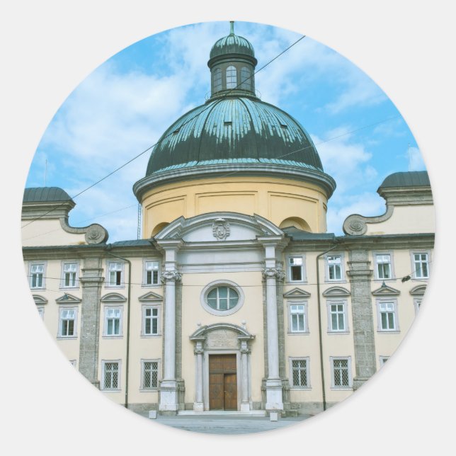 Pegatina Redonda Salzburgo (Anverso)