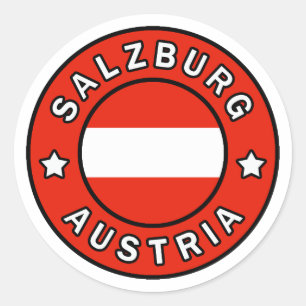 Pegatina Redonda Salzburgo Austria