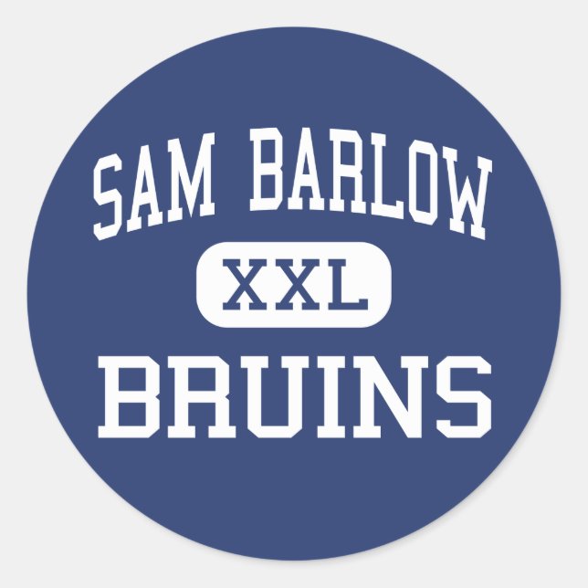 Pegatina Redonda Sam Barlow - Bruins - Secundaria - Gresham Oregon (Anverso)