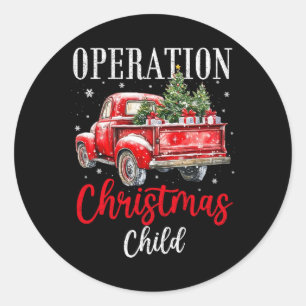 Pegatina Redonda Samaritan's Purse Operación Niño de Navidad Divert