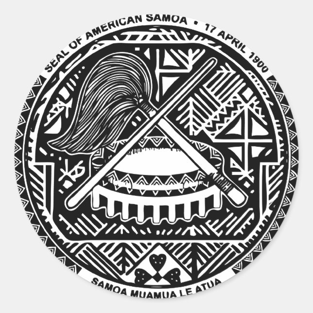PEGATINA REDONDA SAMOA (Anverso)