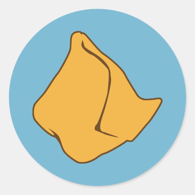 Pegatina Redonda Samosa (Anverso)