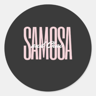 Pegatina Redonda samosa y chai T-Shirt