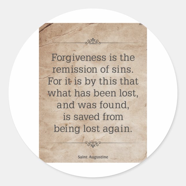 Pegatina Redonda San Agustín #2 (Anverso)