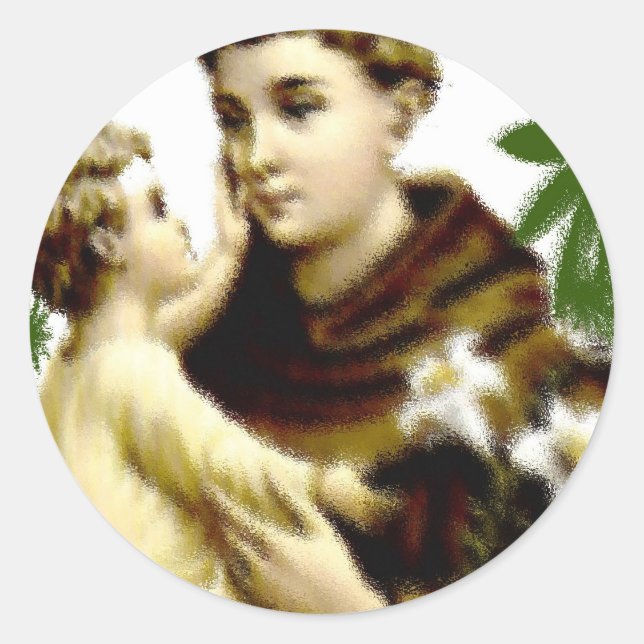 PEGATINA REDONDA SAN ANTONIO/ ST ANTHONY (Anverso)