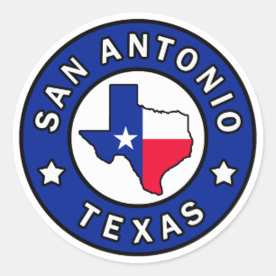 Pegatina Redonda San Antonio Texas
