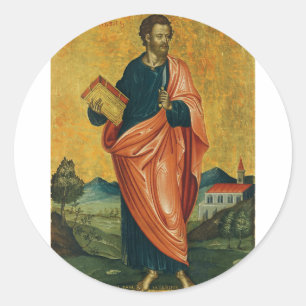 Pegatina Redonda San Bartolomé el Apóstol Bellas Artes